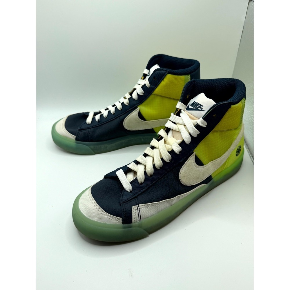 Nike Blazer Mid '77 GS Move To Zero DO2699-400 Kid 7 Armory Navy Basketball Shoe